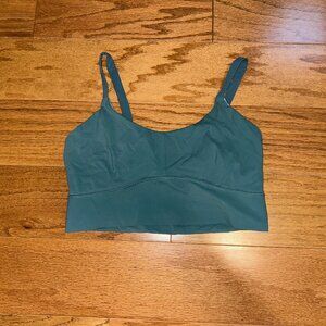Teal Backless Sports Bra